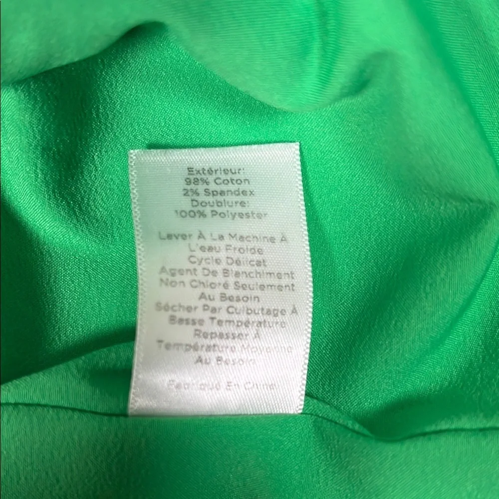 Talbots Women’s Vibrant Floral Green Sundress Scope Neck Ruffle Hem Lined Sz 8 - Picture 6 of 7